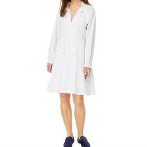 Roller Rabbit Janni V-Neck Long Sleeve Dress White XS